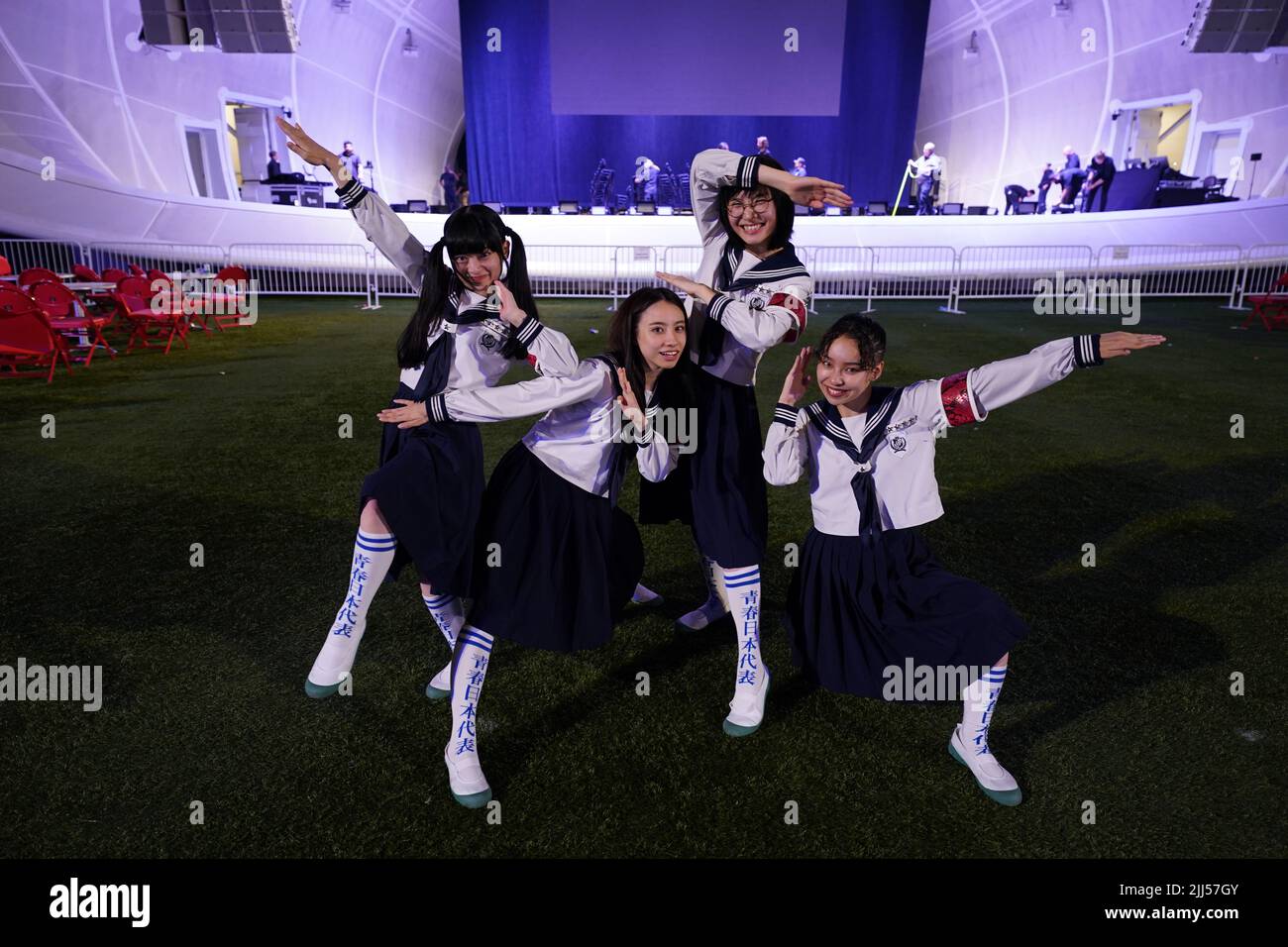 San Diego, USA. 22nd July, 2022. ATARASHII GAKKO! performs at the