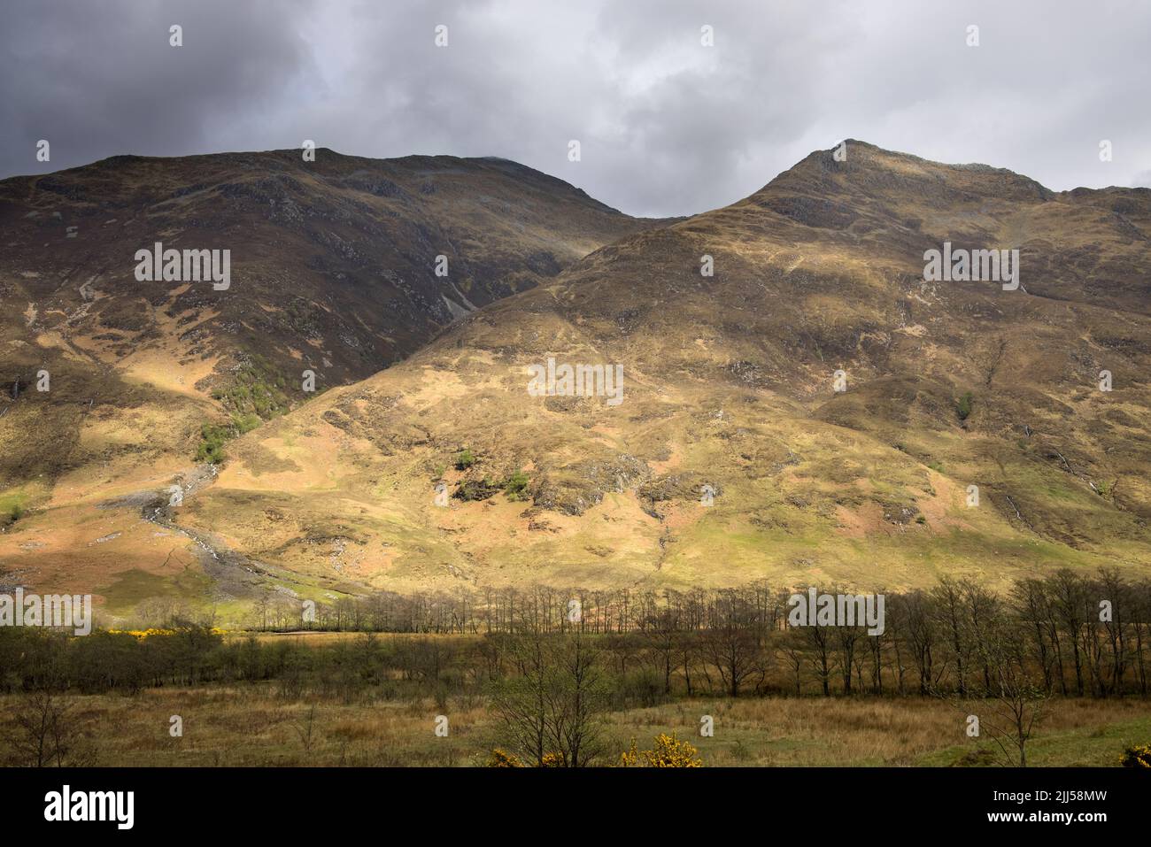 dramatic scene in glen shiel in the highlands of scotland Stock Photo