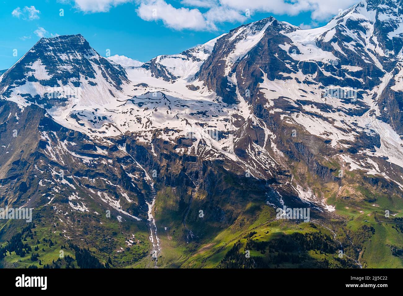 View of the Grossglockner mountains Stock Photo