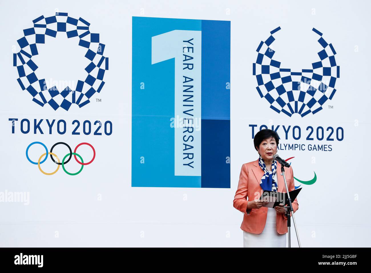 Yuriko Games Tokyo, Japan. 23rd July, 2022. Tokyo Governor Yuriko Koike speaks ...