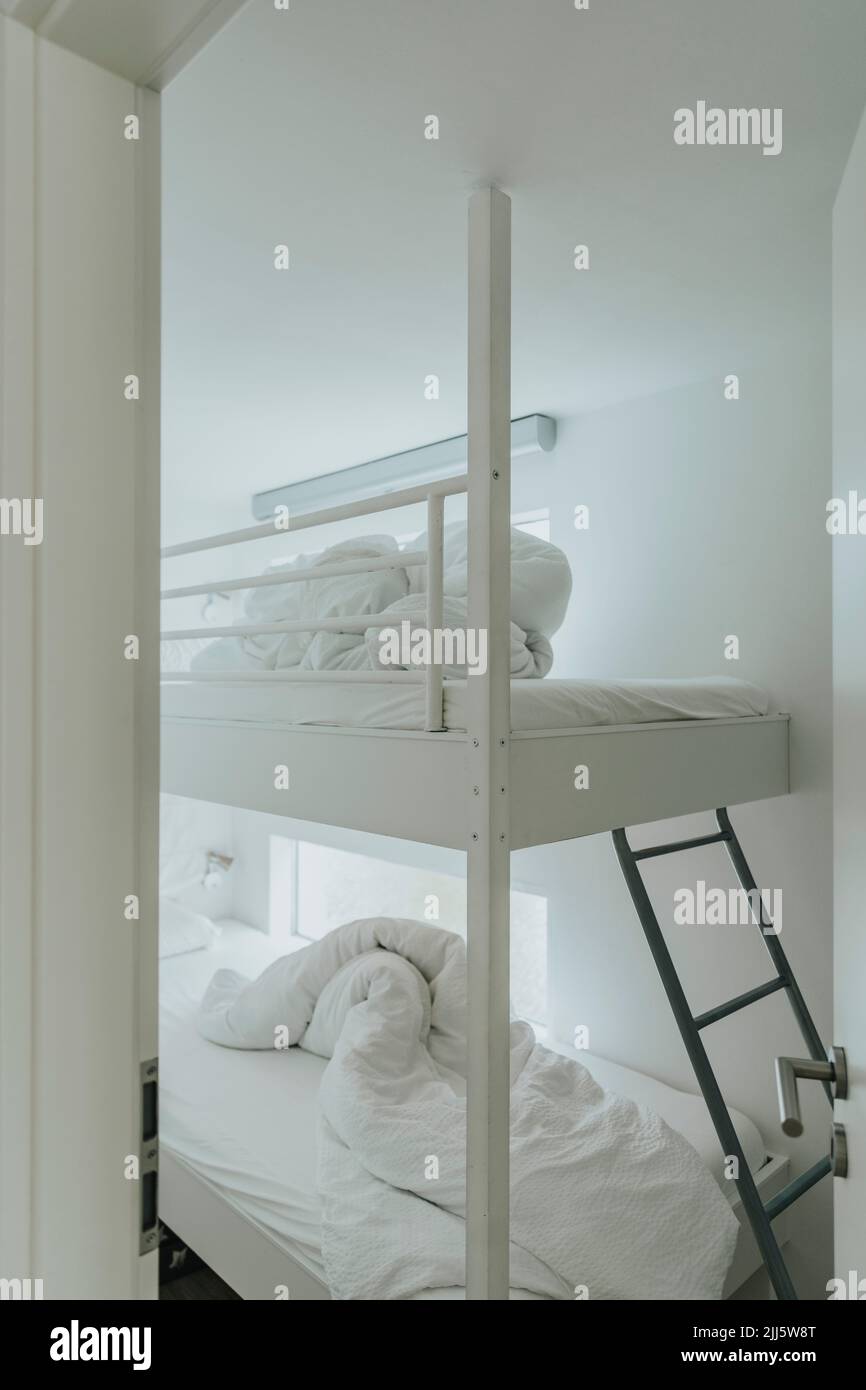 Bedroom with bunkbed at home Stock Photo