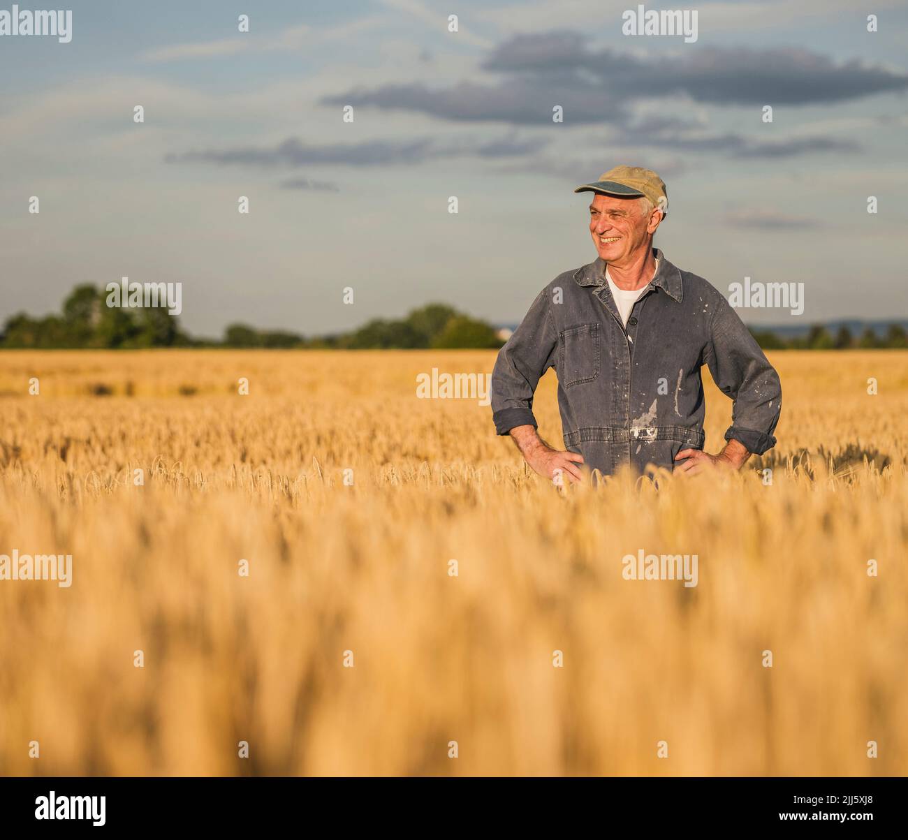 Farmer in coveralls hi-res stock photography and images - Alamy