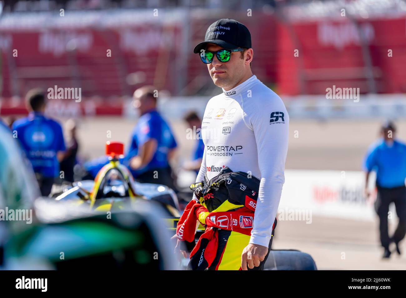 Newton, IA, USA. 23rd July, 2022. DEVLIN DeFRANCESCO (29) (R) of