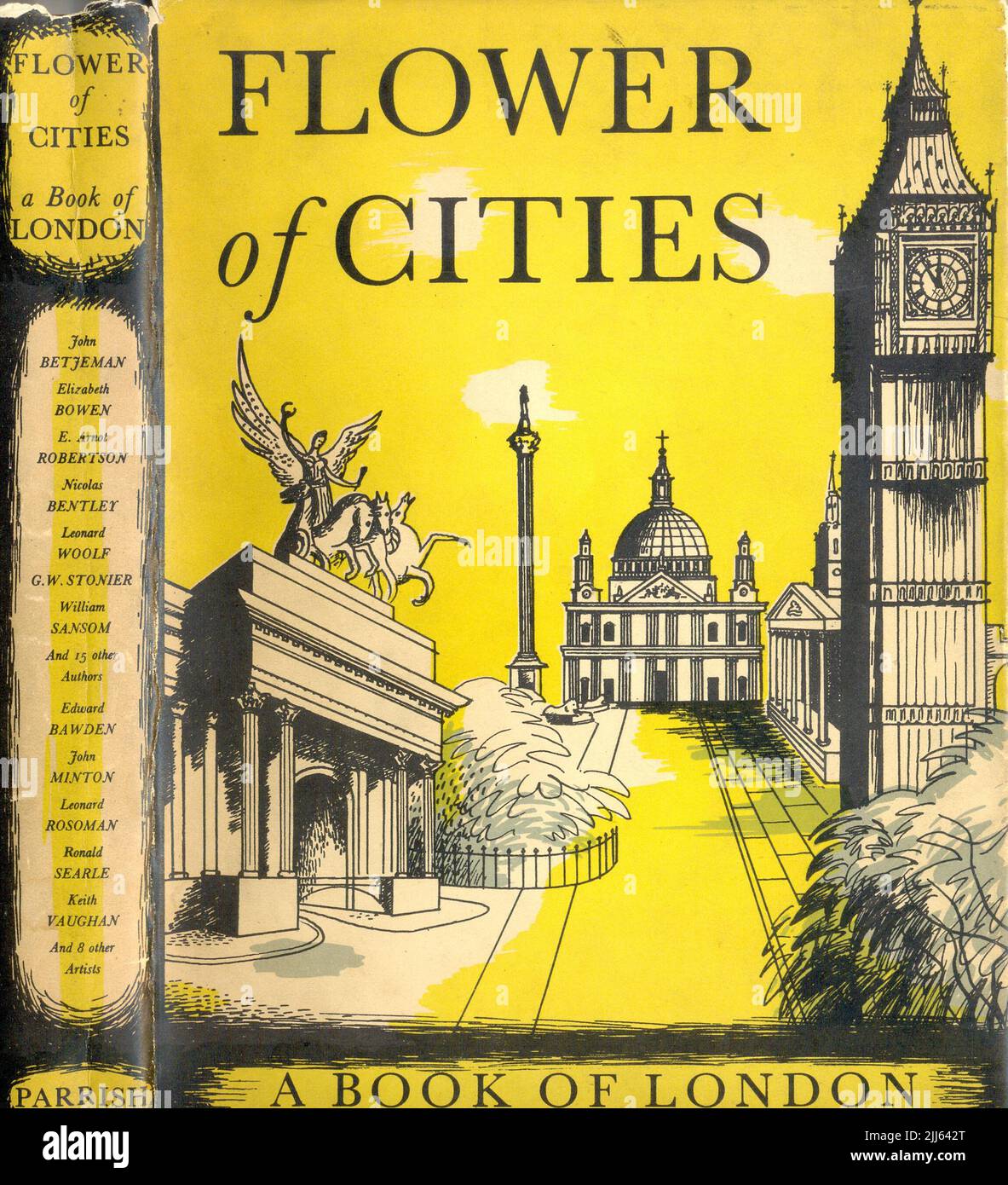 Book Jacket for Flower of Cities, a Book of London by Barbara Jones 1949 Stock Photo