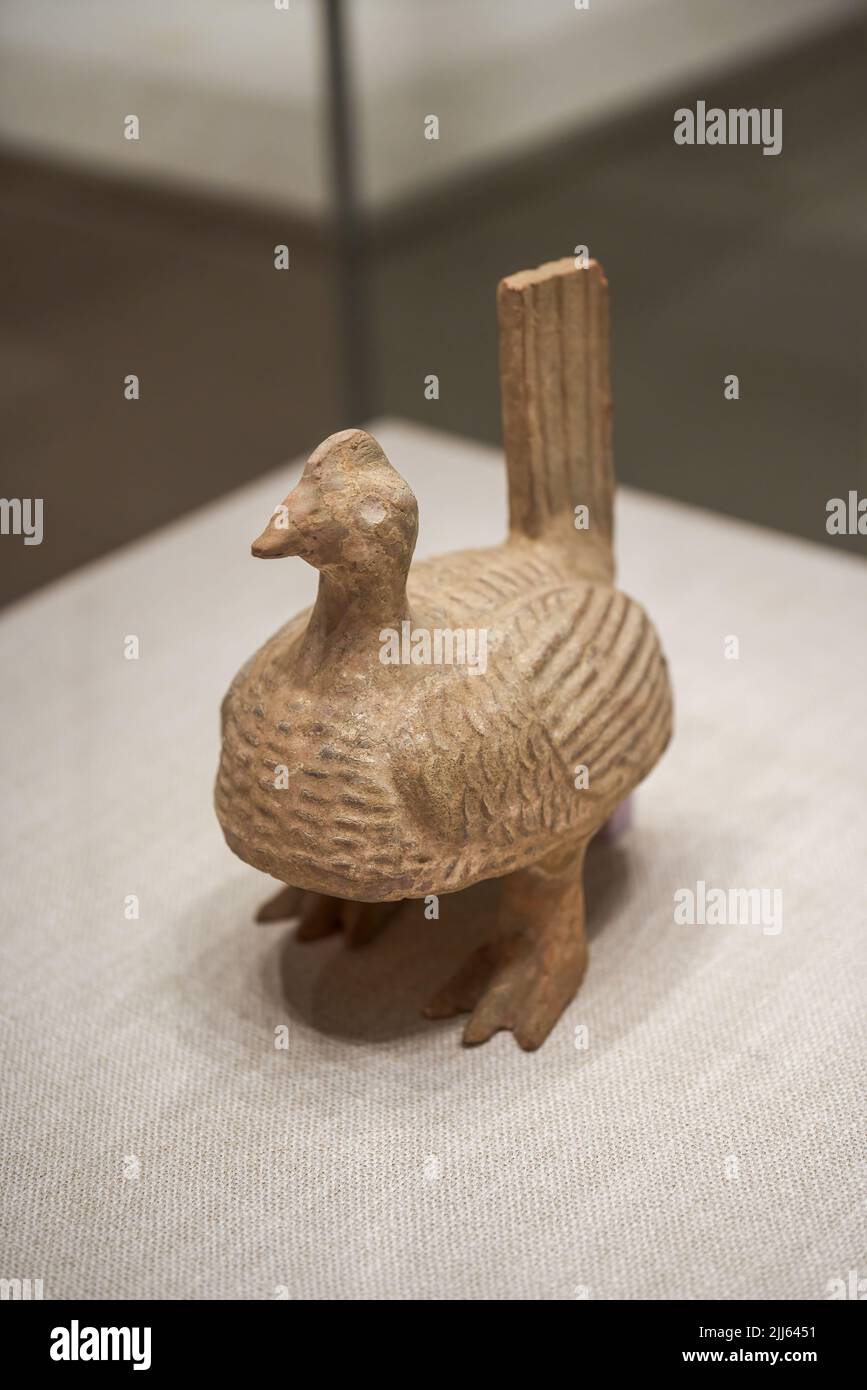 Ancient Chinese cultural relics of the Han Dynasty in the museum, clay