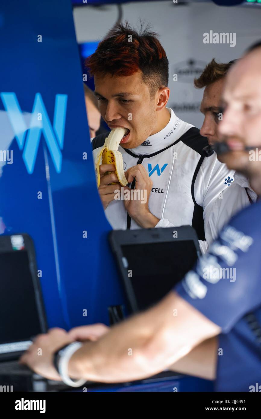 ALBON Alexander (tha), Williams Racing FW44, portrait during the Formula 1 Lenovo Grand Prix de France, French Grand Prix 2022, 12th round of the 2022 FIA Formula One World Championship from July 22 to 24, 2022 on the Circuit Paul Ricard, in Le Castellet, France - Photo: Paulo Maria / Dppi/DPPI/LiveMedia Stock Photo