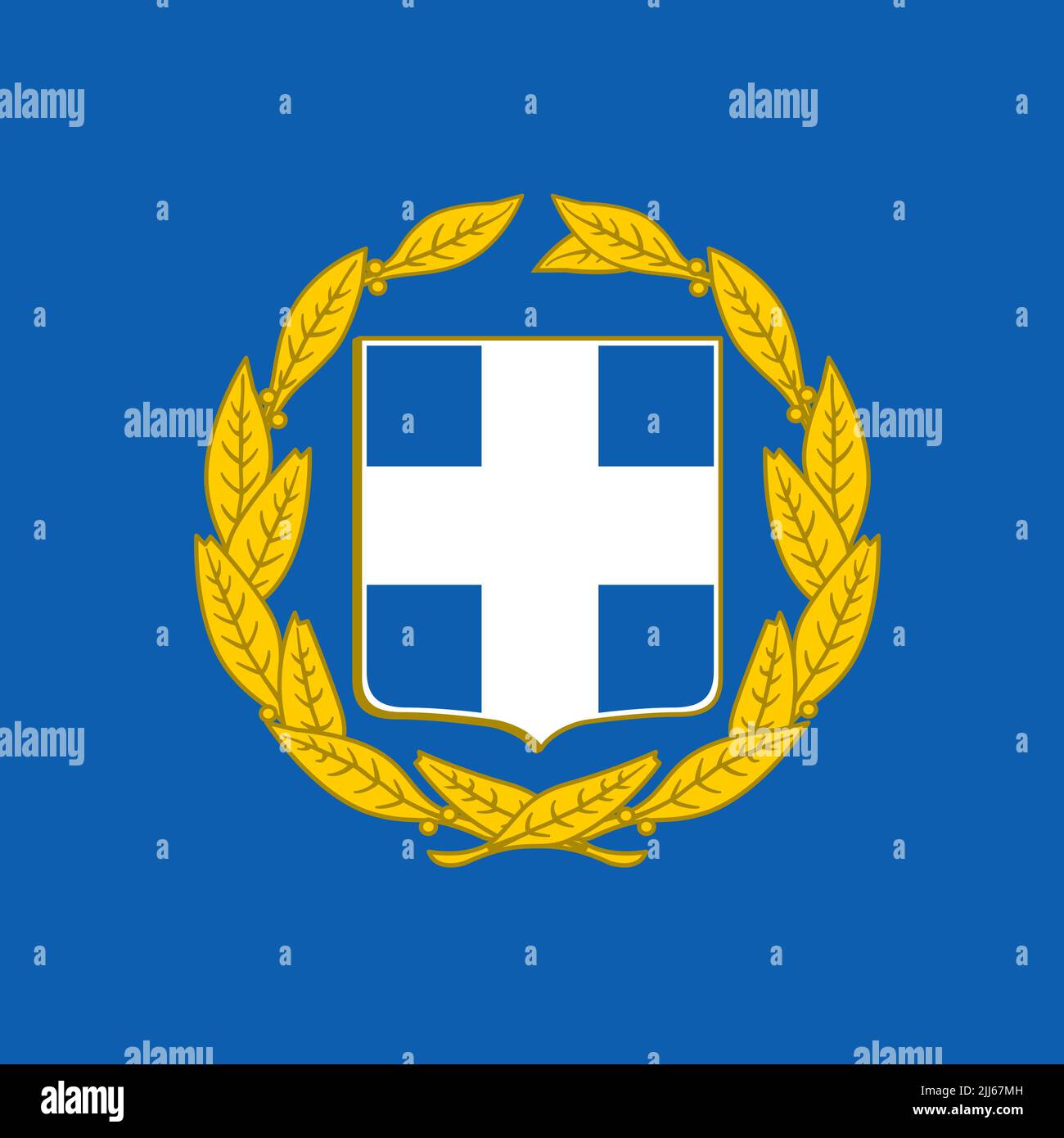 Top view of flag the President Greece. Greek travel and patriot concept