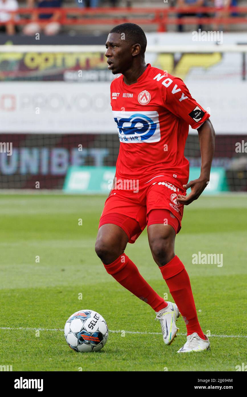 Kortrijk's Sambou Sissoko pictured in action during a soccer match between KV Kortrijk and Oud
