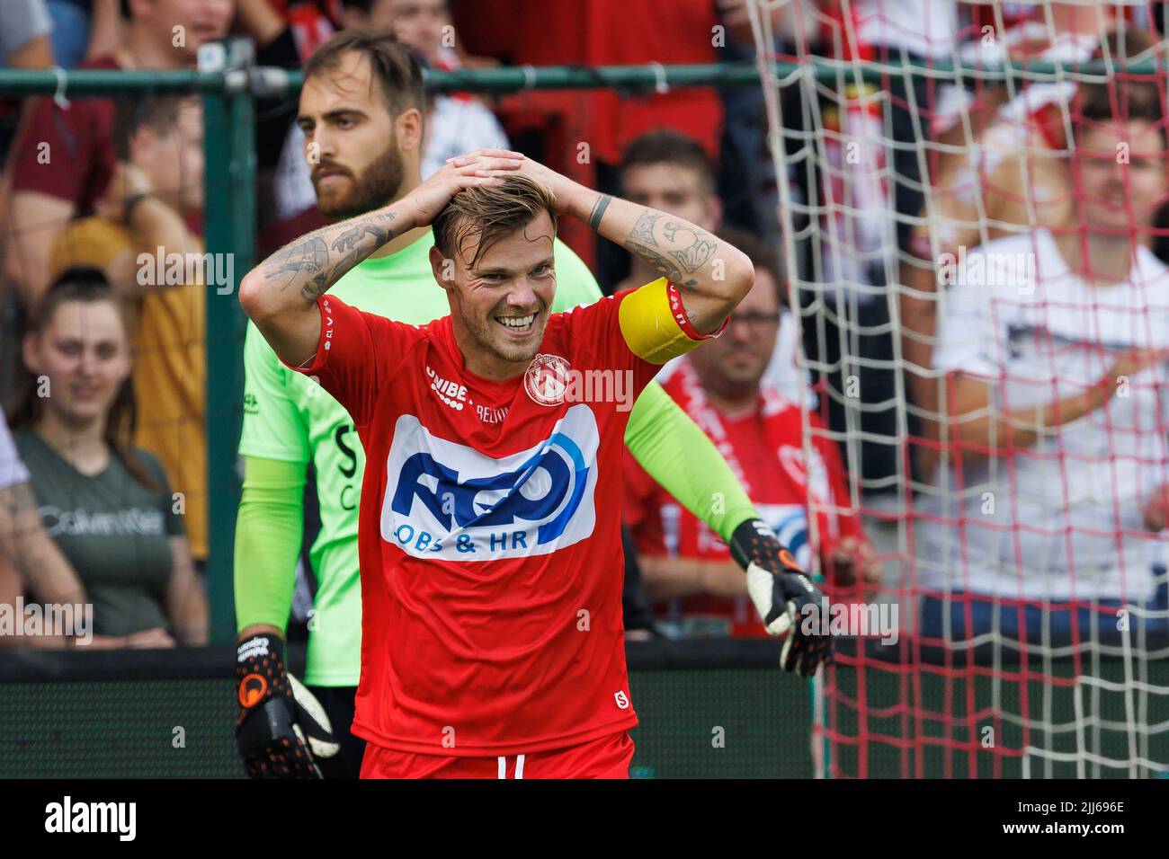 Kortrijk's Kristof D'Haene pictured during a soccer match between KV Kortrijk and OudHeverlee