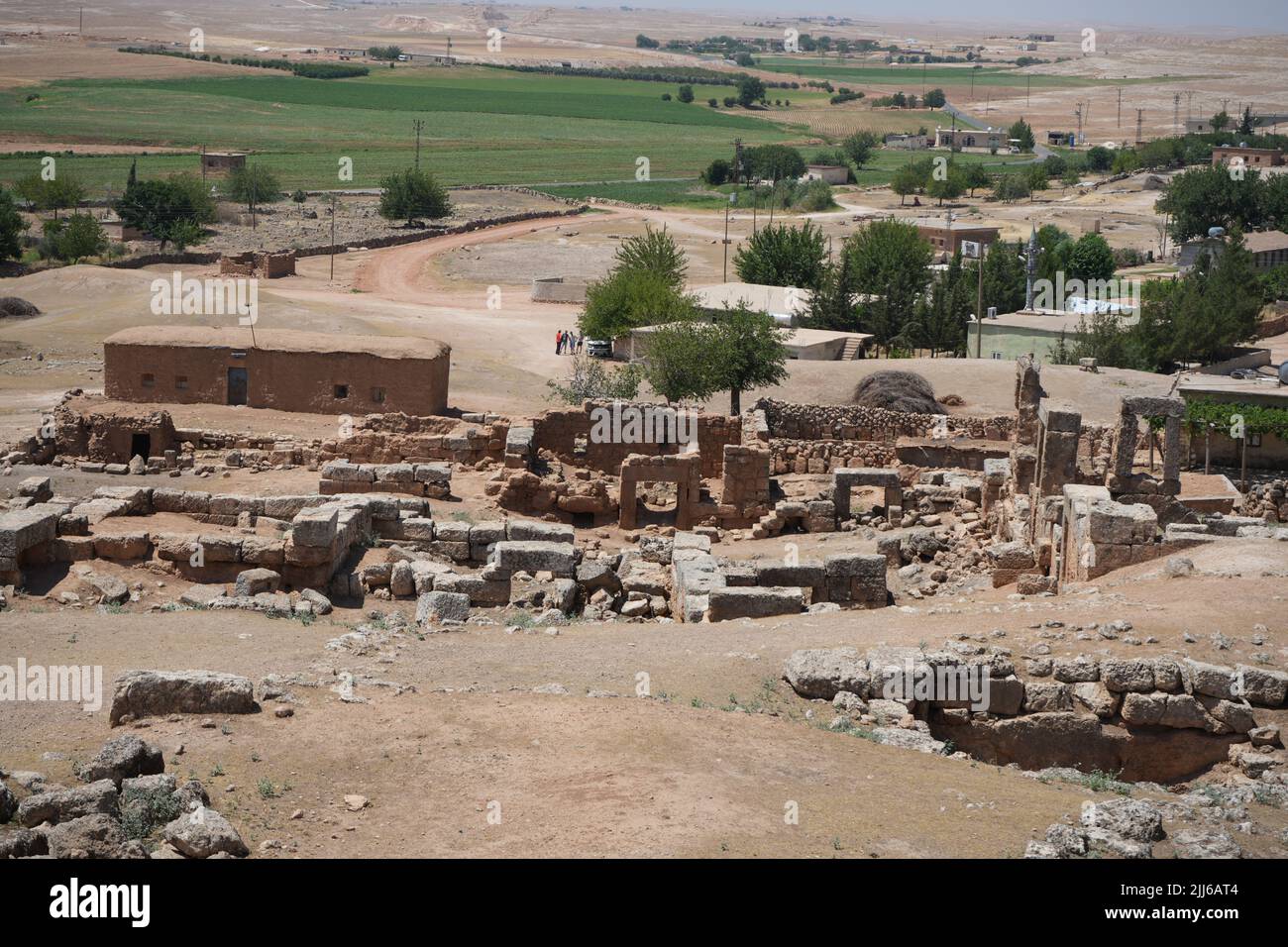 Soayip Sehri Archaeological Site. The town next to the ancient city, Turkey Stock Photo