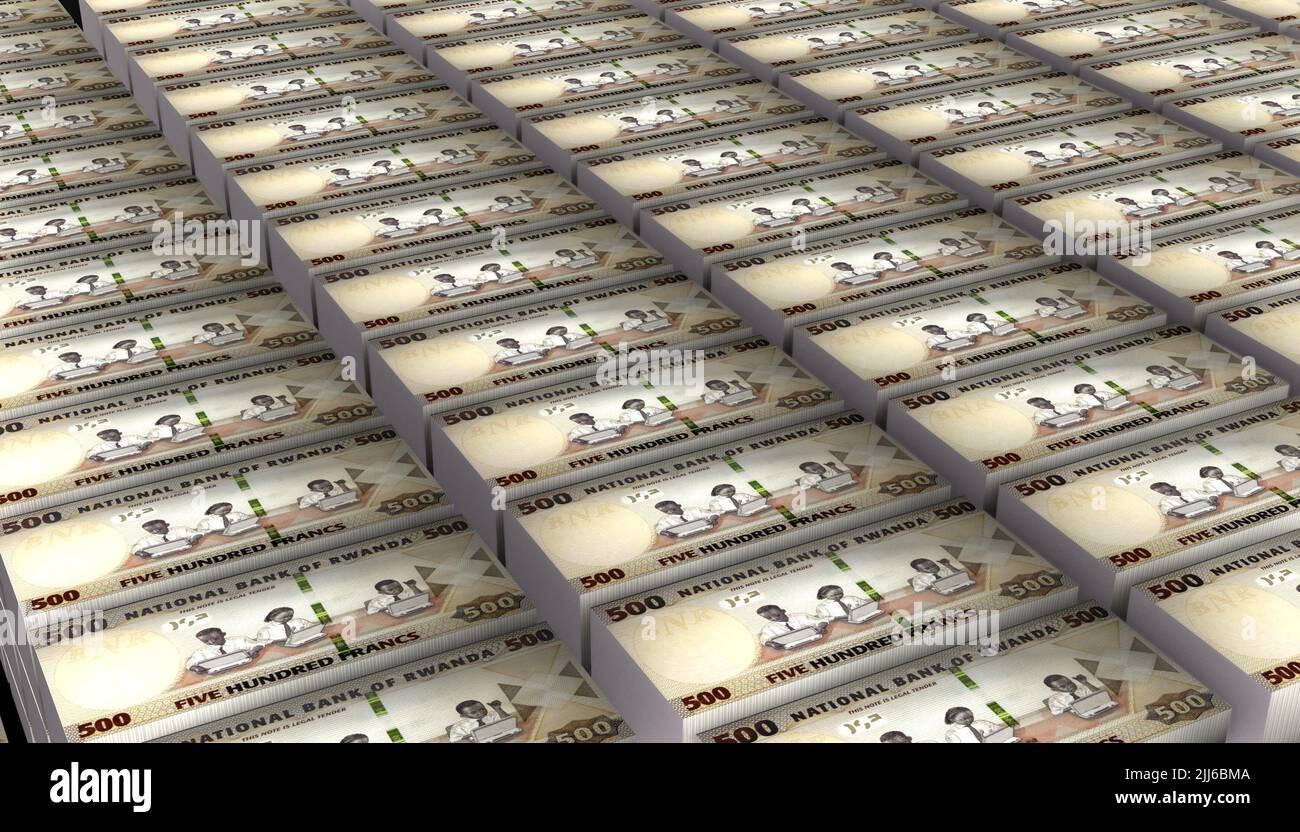 3D Illustration Rwanda 500 Francs money banknote Stock Photo - Alamy