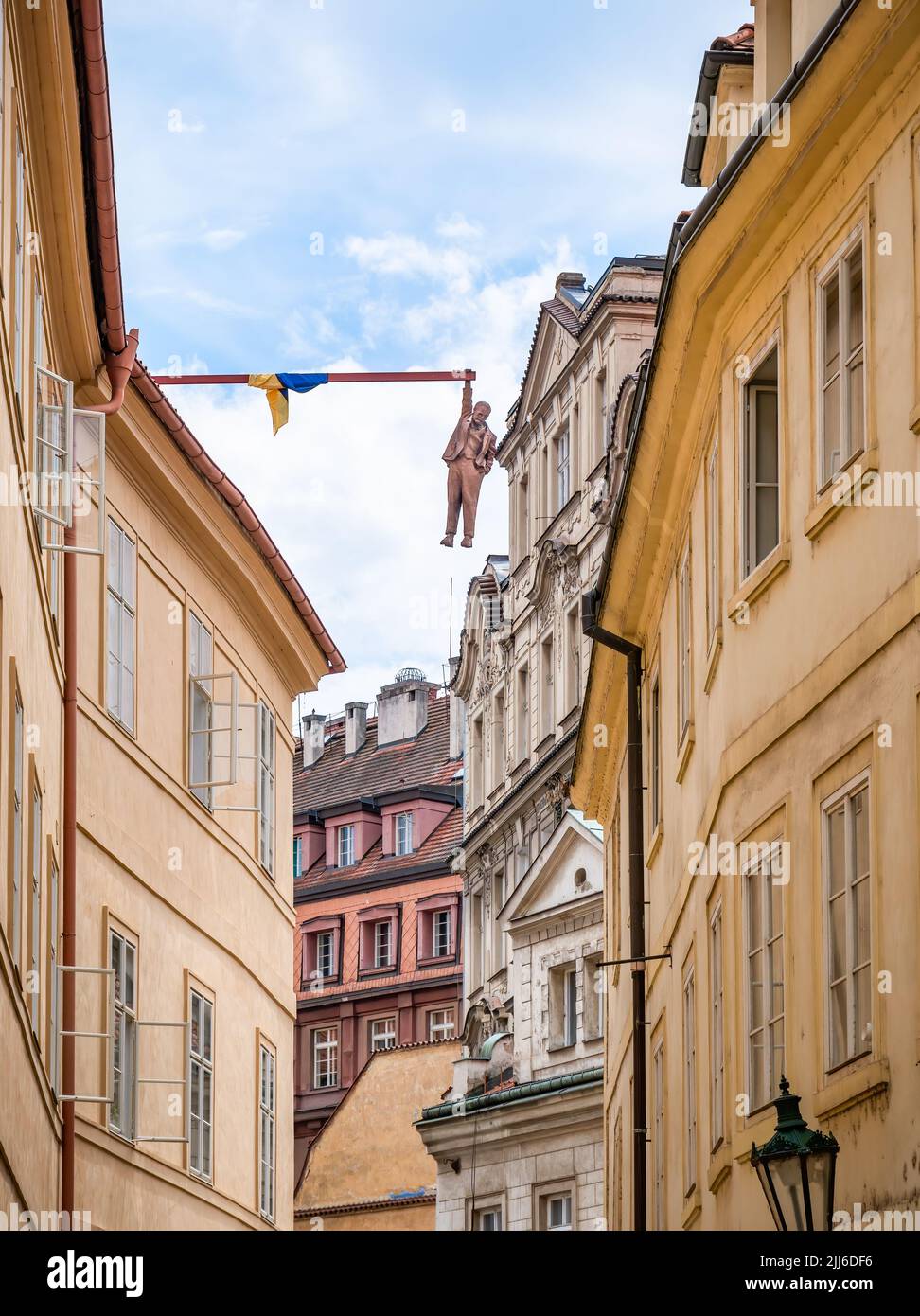 Prague, Czech Republic June 2022 Sigmund Freud statue called Man