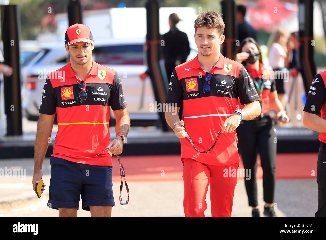 Ferrari F1 75 Carlos Sainz E Charles Leclerc 2022 Foto Editorial