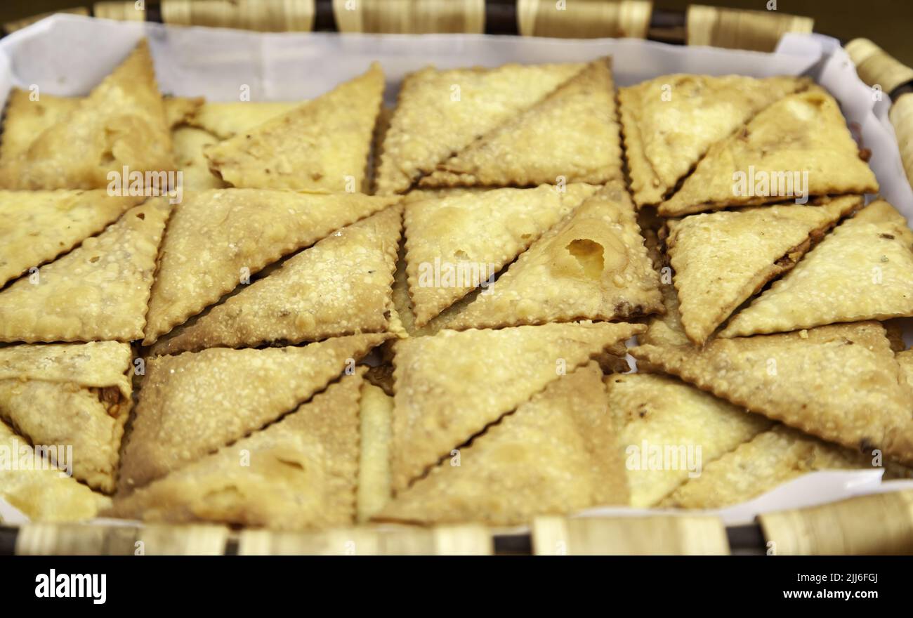 Detail of typical arabian dessert, sweet and sugary Stock Photo