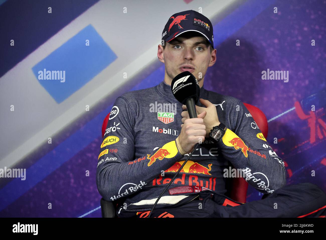 VERSTAPPEN Max (ned), Red Bull Racing RB18, portrait during the Formula 1 Lenovo Grand Prix de France, French Grand Prix 2022, 12th round of the 2022 FIA Formula One World Championship from July 22 to 24, 2022 on the Circuit Paul Ricard, in Le Castellet, France - Photo: Paulo Maria / Dppi/DPPI/LiveMedia Stock Photo