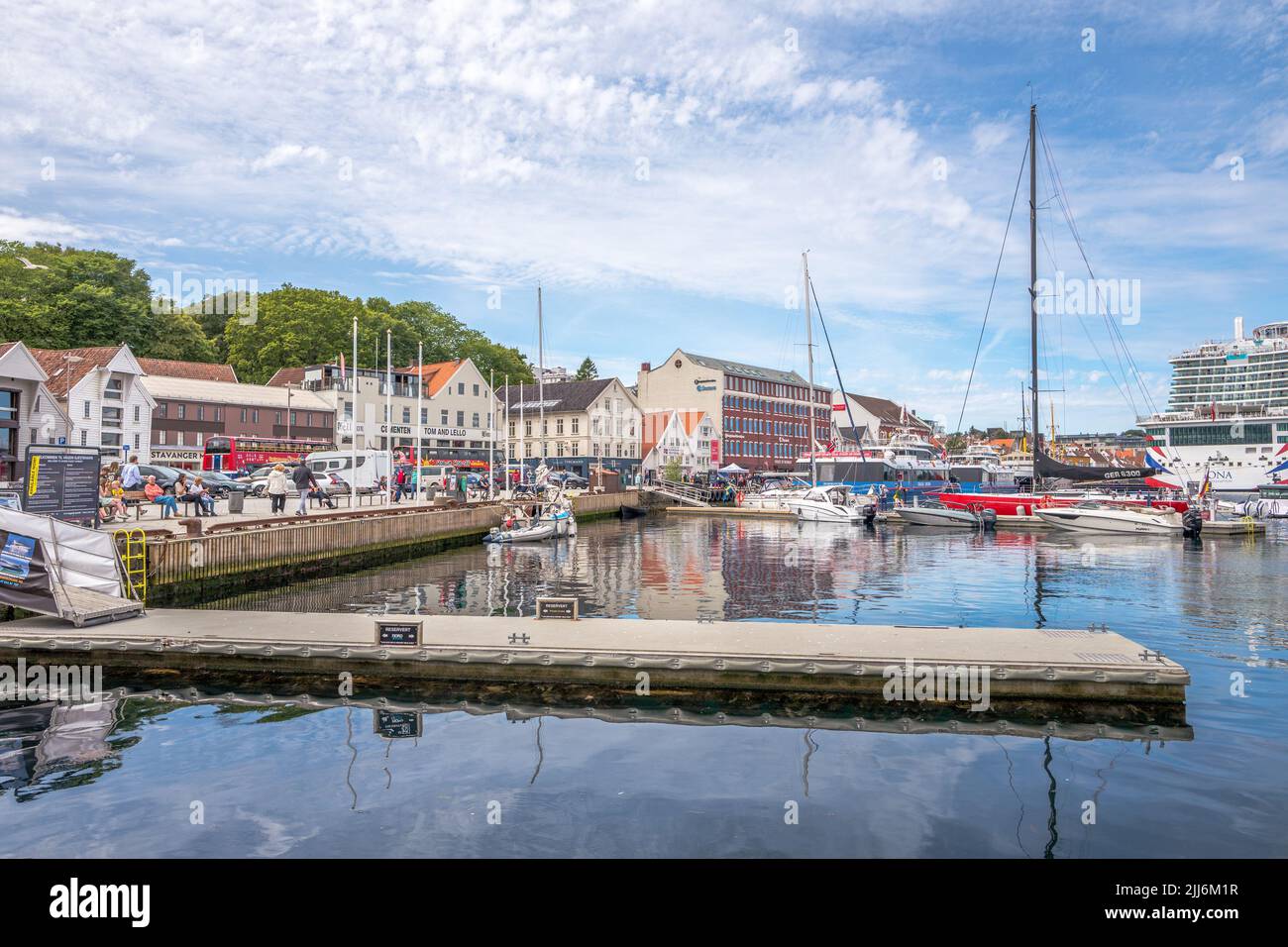 Stavanger harbour area is called Vågen, Norway. Stock Photo