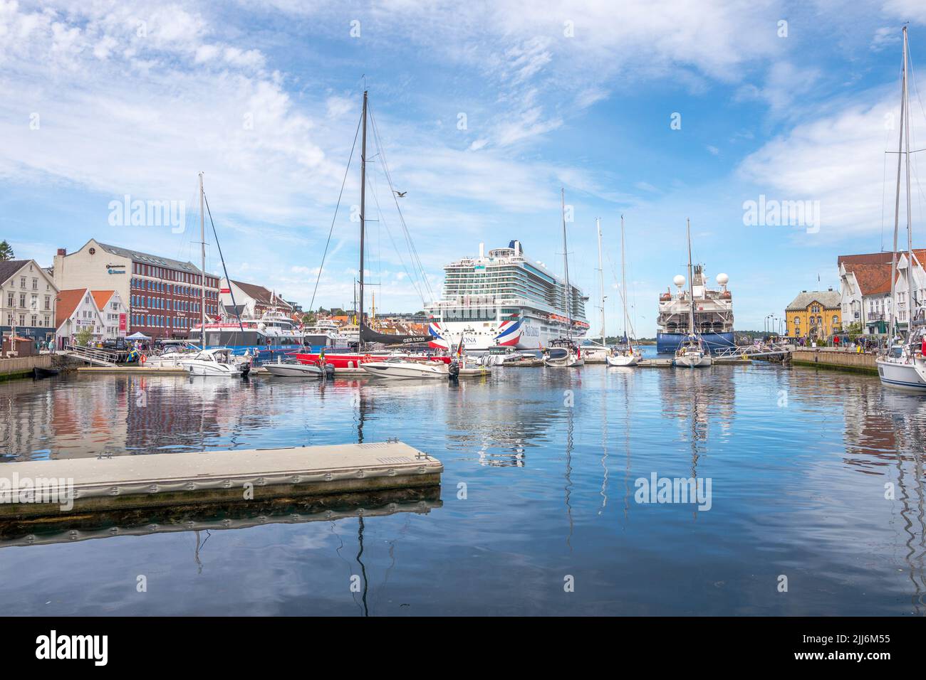 Stavanger harbour area is called Vågen, Norway. Stock Photo