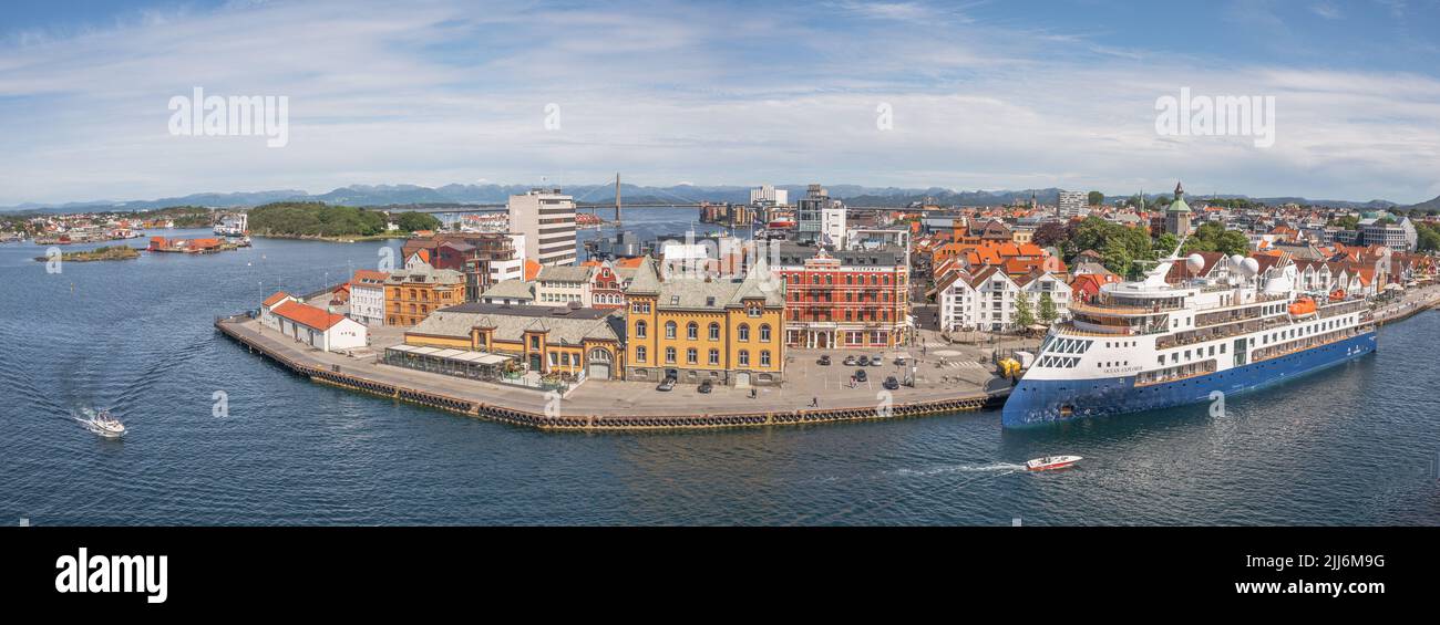 Passenger cruise ship the Ocean Explorer docked in the Norwegian city of Stavanger. Stock Photo