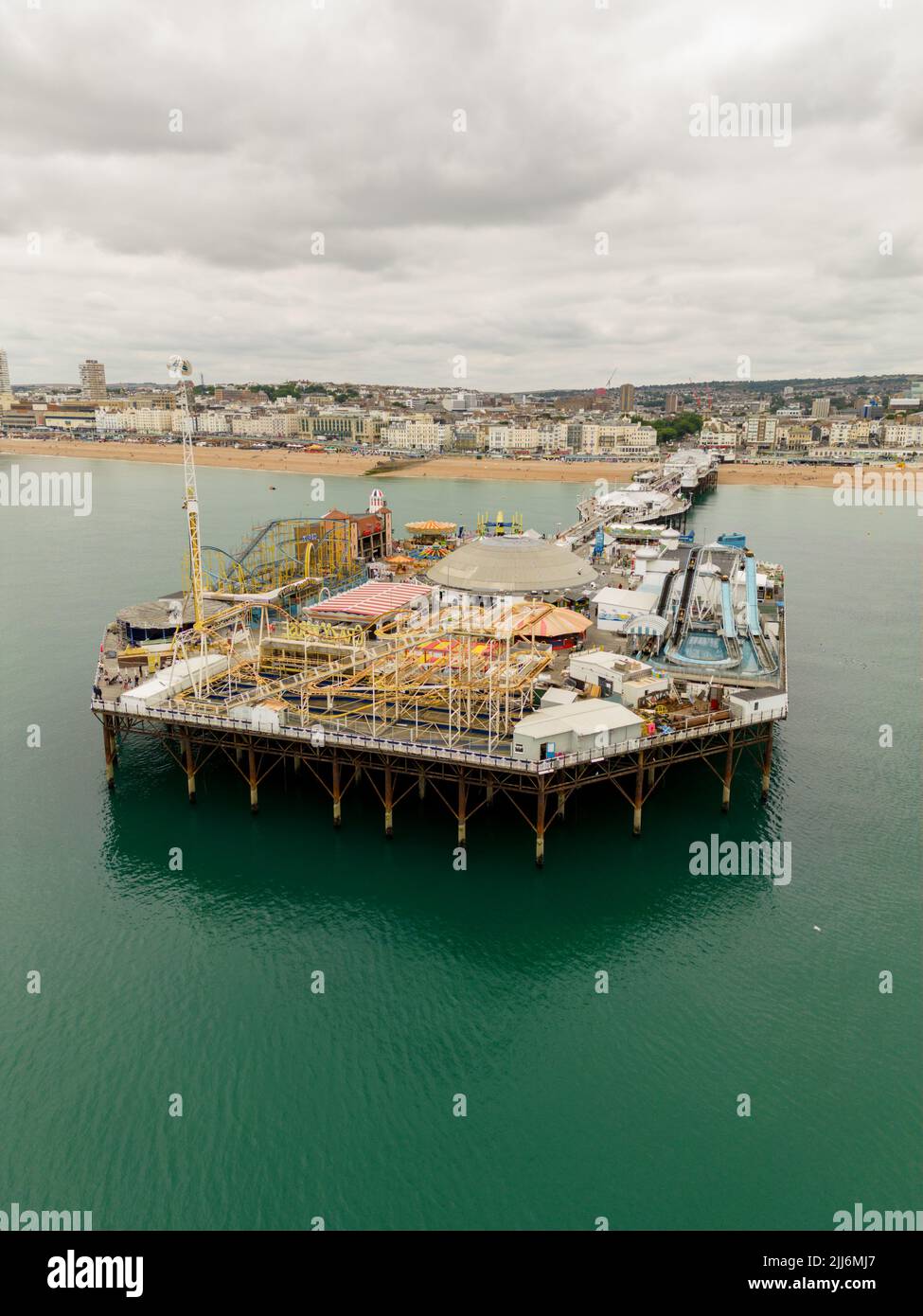 Aerial photo Brighton Palace Pier Summer 2022 Stock Photo