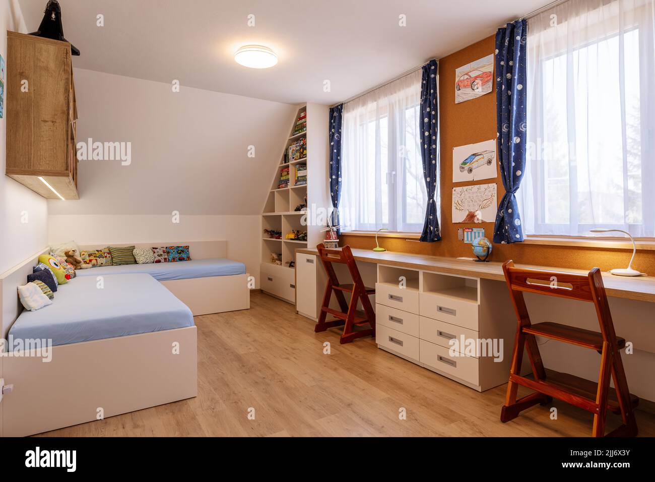 An interior design of a boys kids room Stock Photo - Alamy