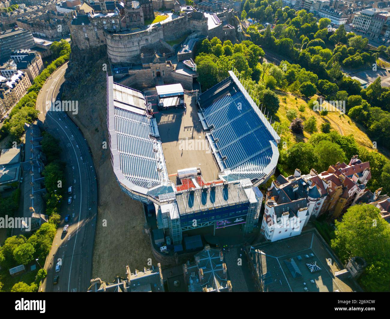Concert stage at Edinburgh Castle Scotland UK Stock Photo
