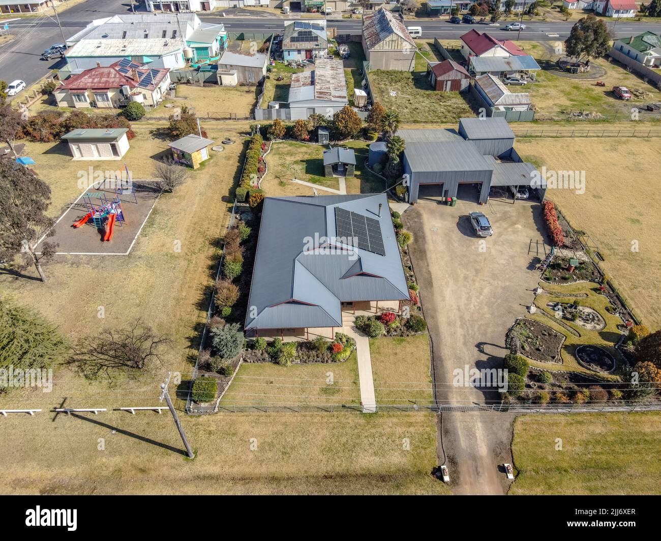 Aerial View at Deepwater, NSW, beautiful buildings and their