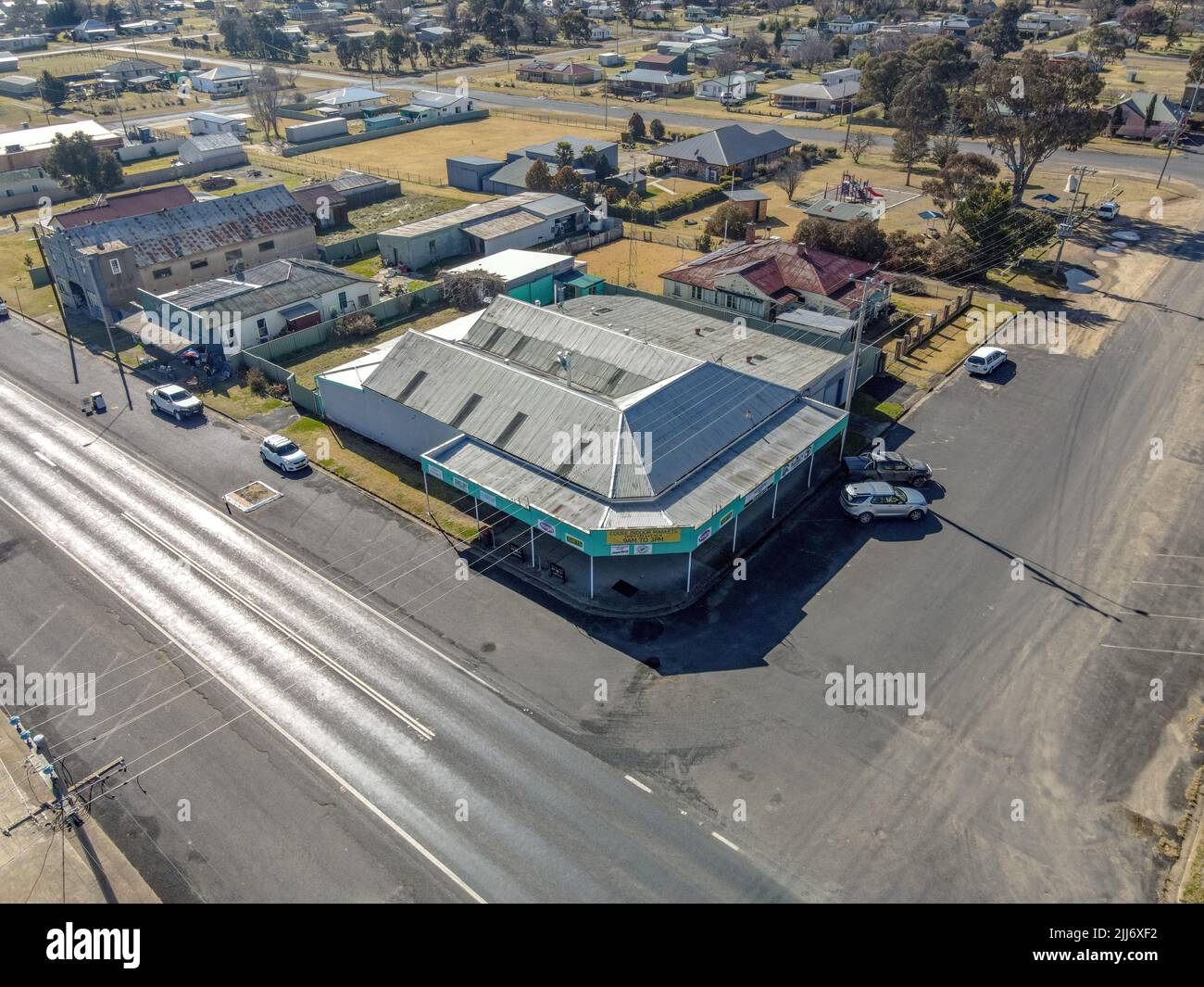 Aerial view of a beautiful small town Deepwater in Australia Stock ...