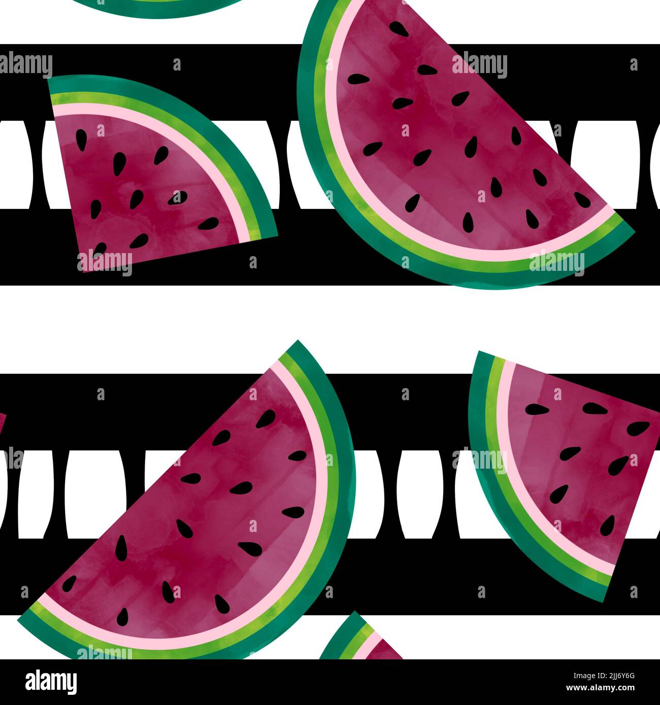 Summer fruit seamless watermelon cartoon slice pattern for clothes ...