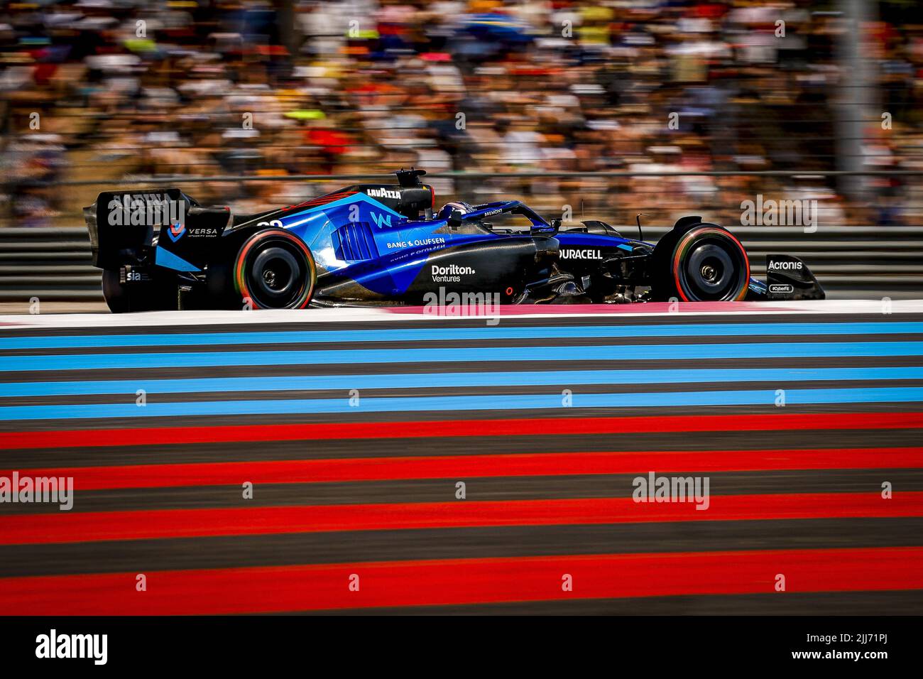 23 ALBON Alexander (tha), Williams Racing FW44, action during the Formula 1 Lenovo Grand Prix de France, French Grand Prix 2022, 12th round of the 2022 FIA Formula One World Championship from July 22 to 24, 2022 on the Circuit Paul Ricard, in Le Castellet, France - Photo: Paulo Maria / Dppi/DPPI/LiveMedia Stock Photo