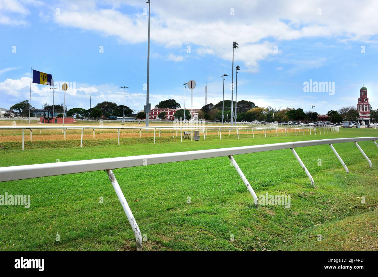Barbados Horse Racing Track At The Garrison Savannah Stock Photo Alamy