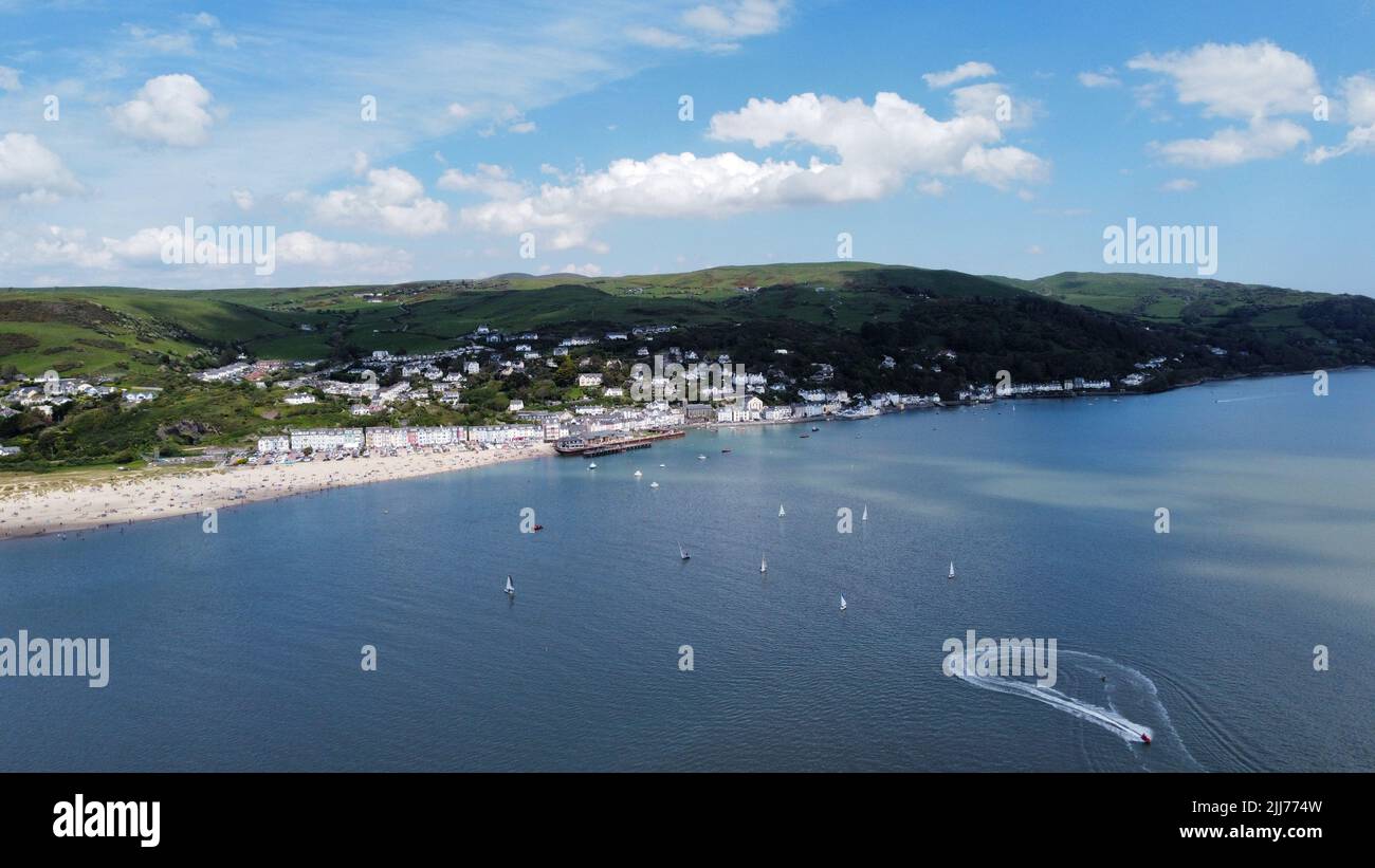 An aerial view of a seaside town Stock Photo - Alamy