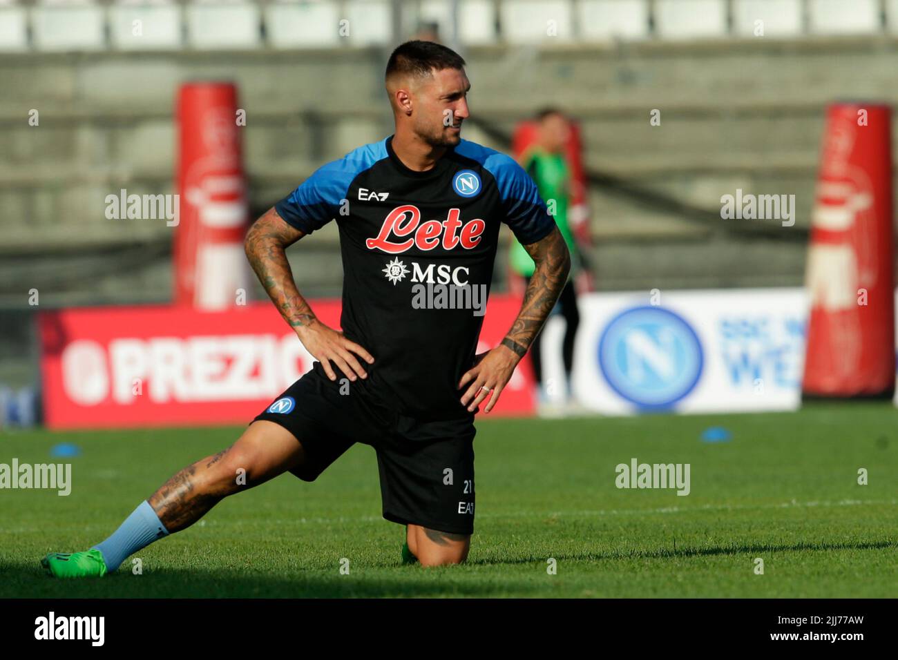 SSC Napoli's Italian striker Matteo Politano looks during the first day ...