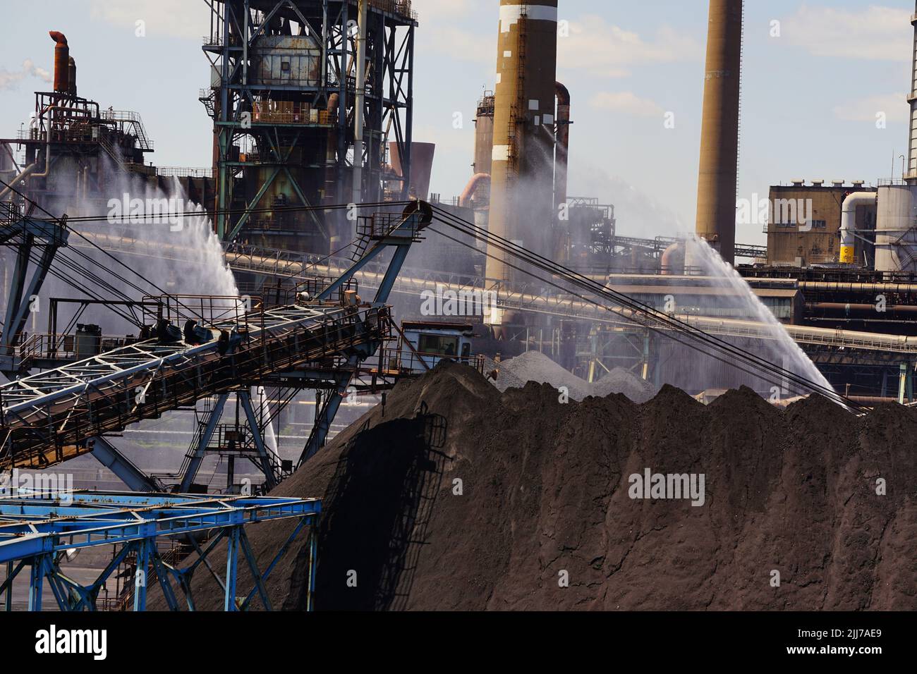 Industrial area at port of Kinuura, Japan Stock Photo