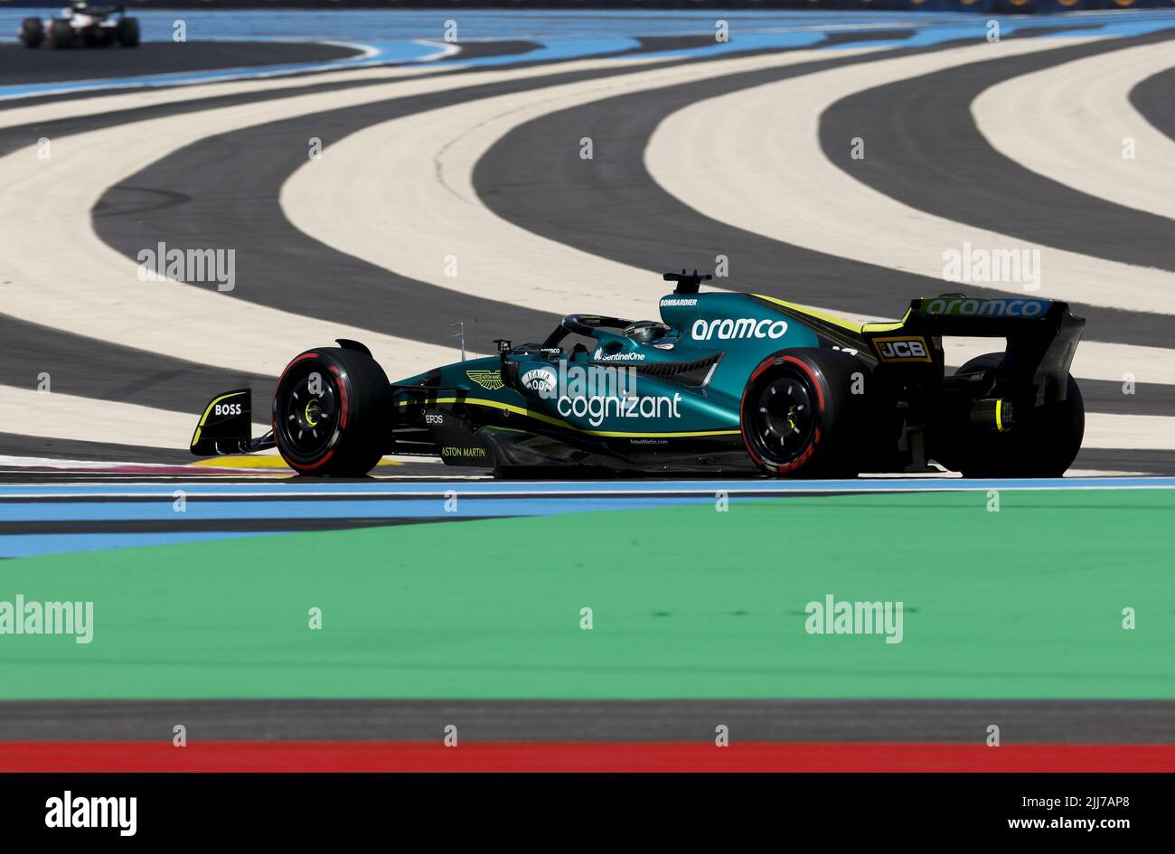18 STROLL Lance (can), Aston Martin F1 Team AMR22, action during the Formula 1 Lenovo Grand Prix de France, French Grand Prix 2022, 12th round of the 2022 FIA Formula One World Championship from July 22 to 24, 2022 on the Circuit Paul Ricard, in Le Castellet, France - Photo: Dppi/DPPI/LiveMedia Stock Photo