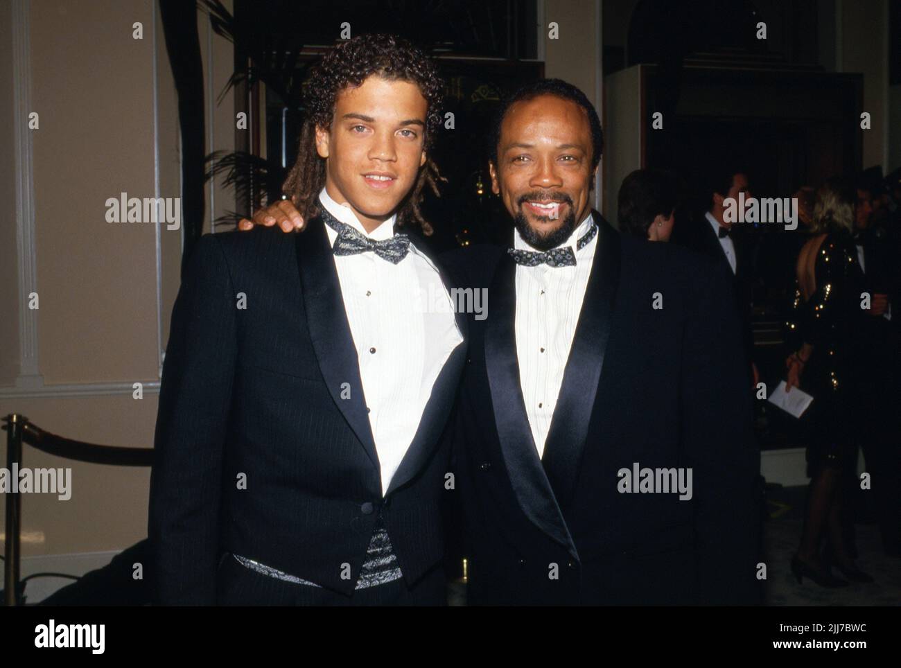 Quincy Jones and Quincy Jones III 1986 Credit Ralph Dominguez