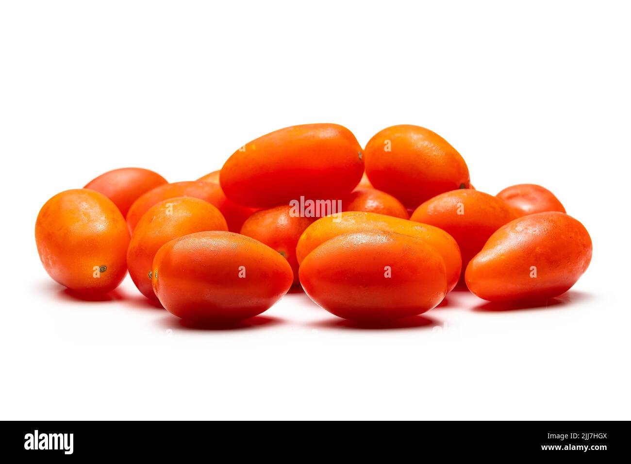 Cherry tomatoes isolated on white background Stock Photo