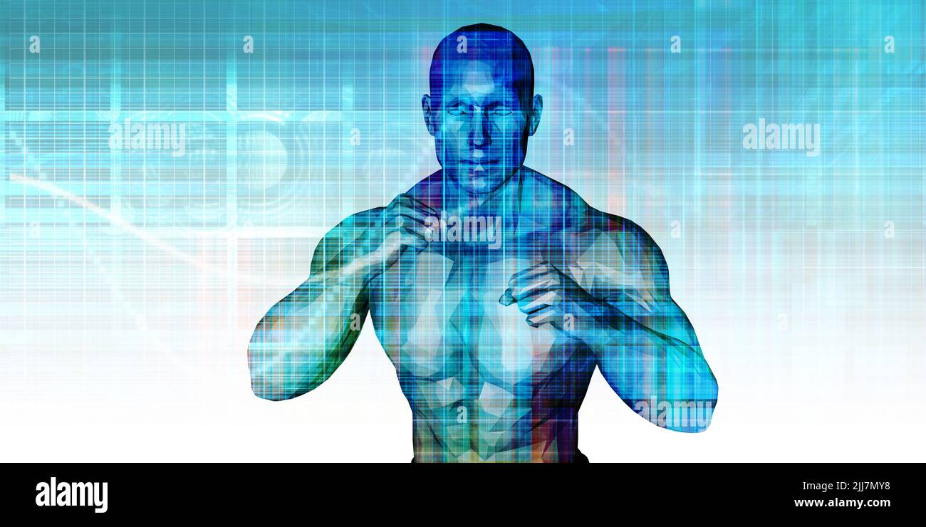Sports Analytics Increasing Performance as a Fitness Concept Stock Photo