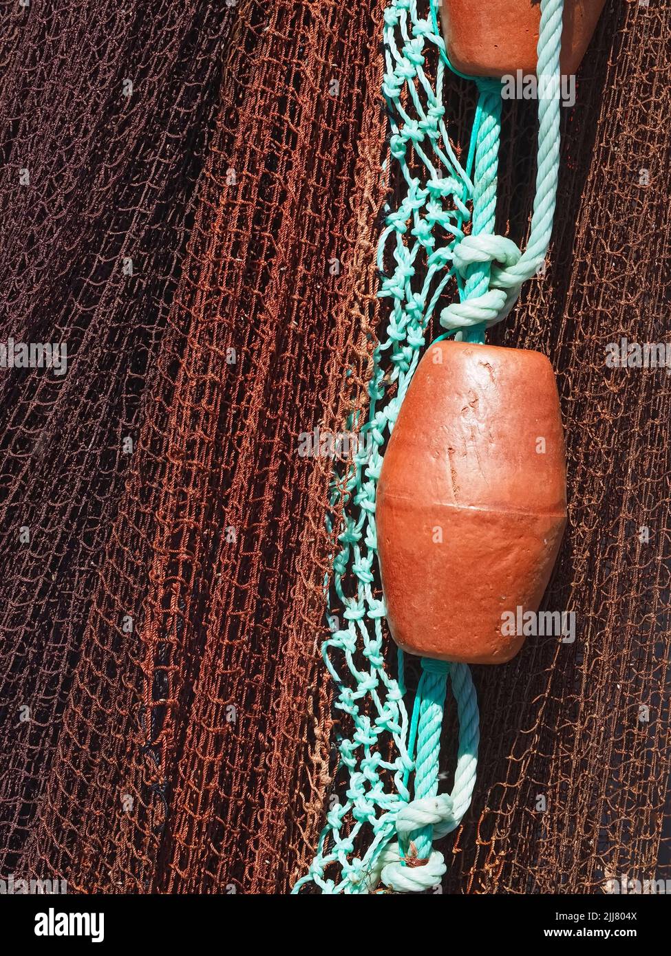 Red fisher net to catch fish Stock Photo