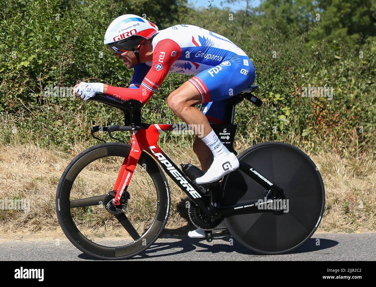 Thibault Pinot of Groupama FDJ during the Tour de France 2022 cycling race stage 20 time