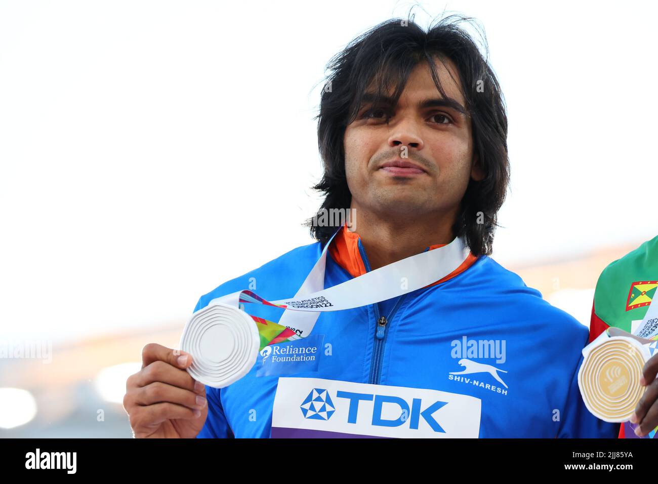 Hayward Field, Eugene, Oregon, USA. 23rd July, 2022. Neeraj Chopra (IND