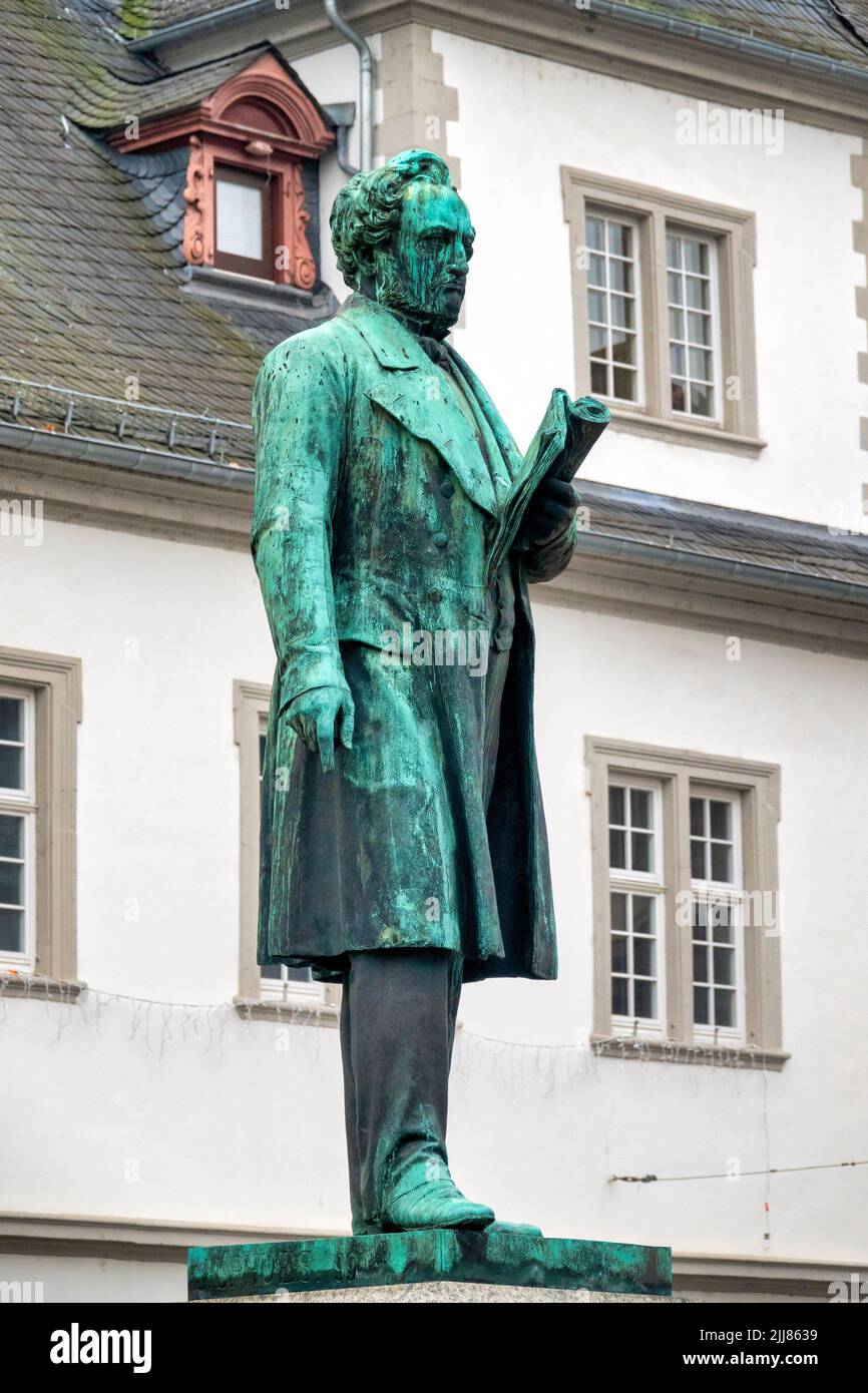 The Johannes Müller Memorial, Koblenz, Germany Stock Photo