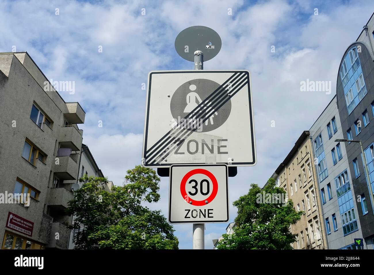 End of the pedestrian zone, Berlin, Germany Stock Photo