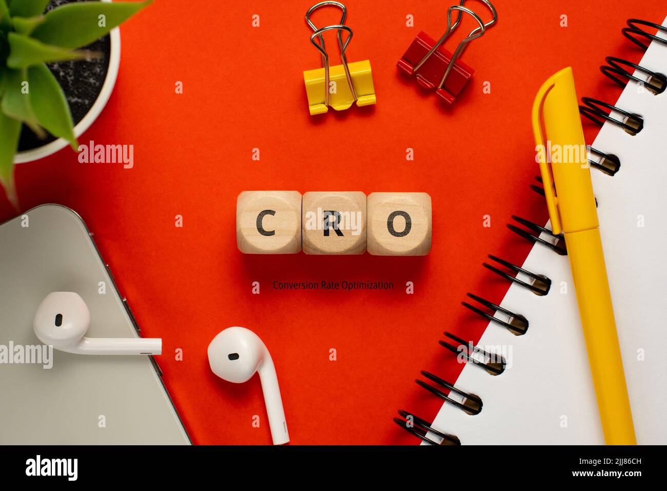 Concept business marketing acronym CRO or Conversion Rate Optimization. Stock Photo