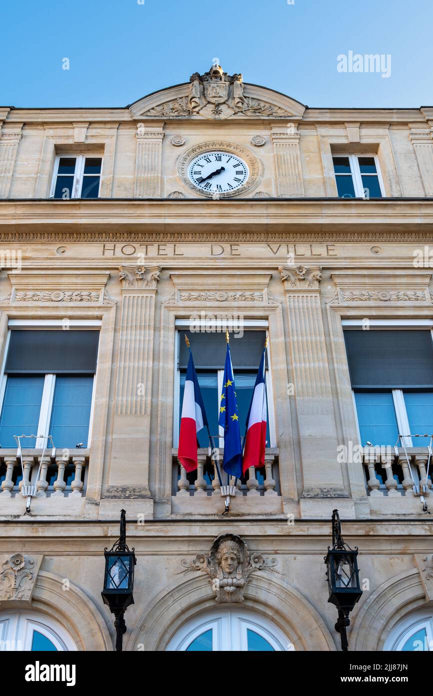 Exterior view of the city hall of Sceaux, France, a town located in the southern suburbs of Paris, in the French department of Hauts-de-Seine Stock Photo