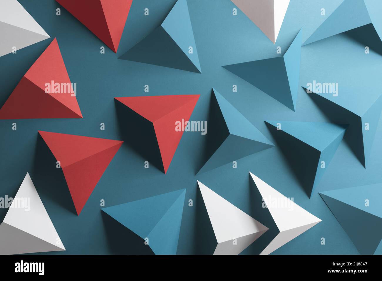 Triangular elements of paper, abstract Stock Photo - Alamy