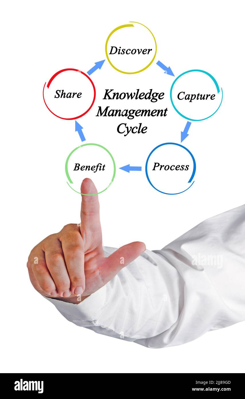 Components of Knowledge Management Cycle Stock Photo Alamy