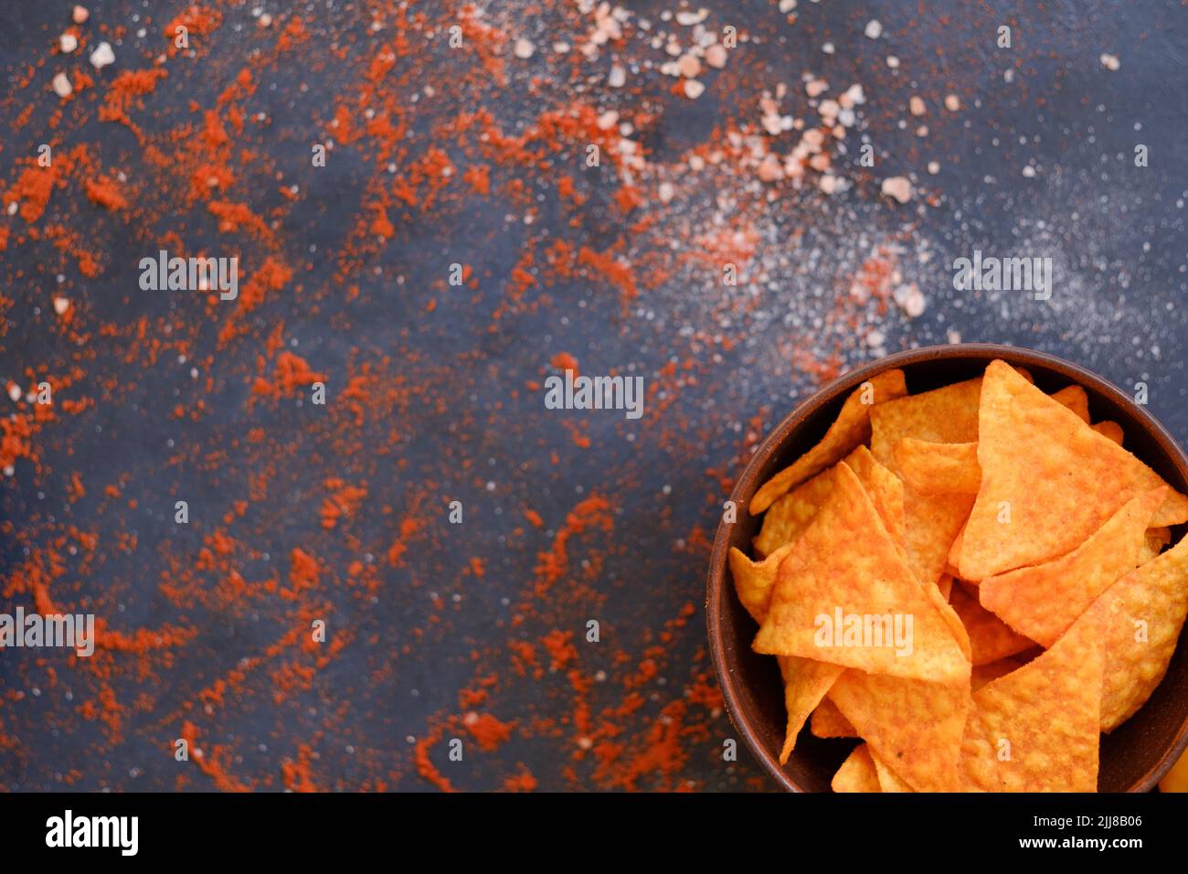tortilla nacho chips food spice mix background Stock Photo Alamy