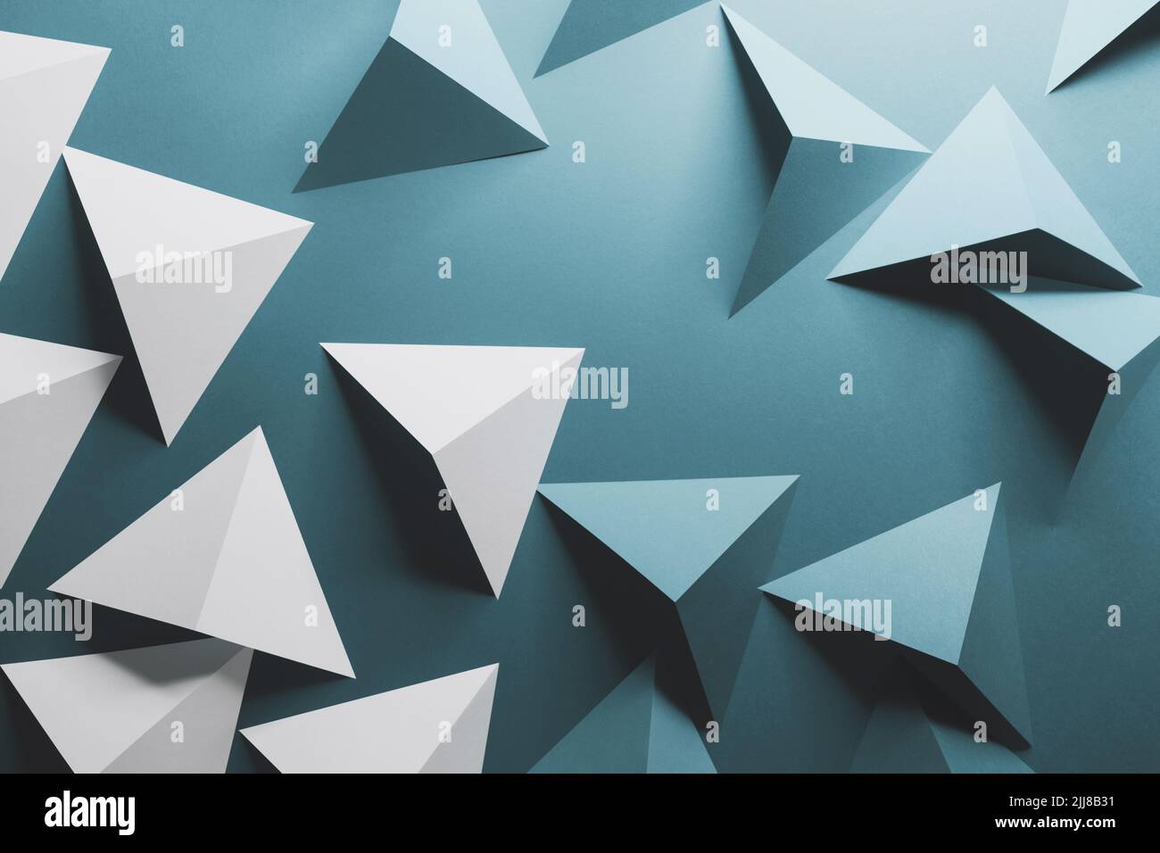 Triangular elements of paper, abstract Stock Photo