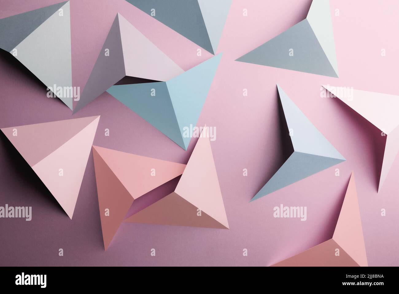 Triangular elements of paper, abstract Stock Photo Alamy