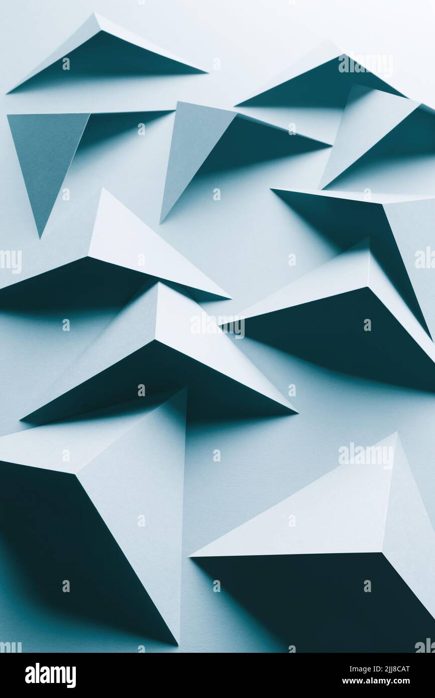Triangular elements of paper, abstract Stock Photo Alamy